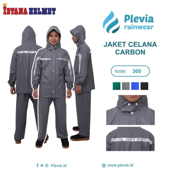 JAS HUJAN PLEVIA 300 CARBON BLUE