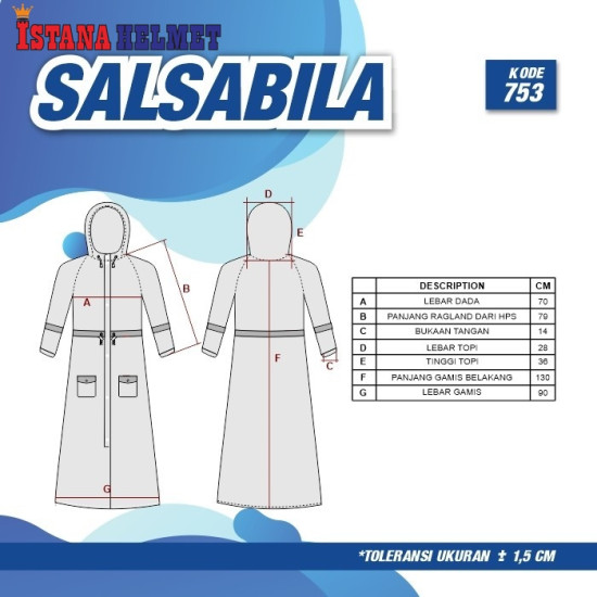 JAS HUJAN PLEVIA 753 SALSABILA CREAM