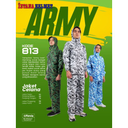 JAS HUJAN PLEVIA 813 ARMY GREY
