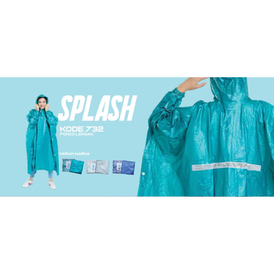 JAS HUJAN PLEVIA 732 SPLASH PONCHO GREEN