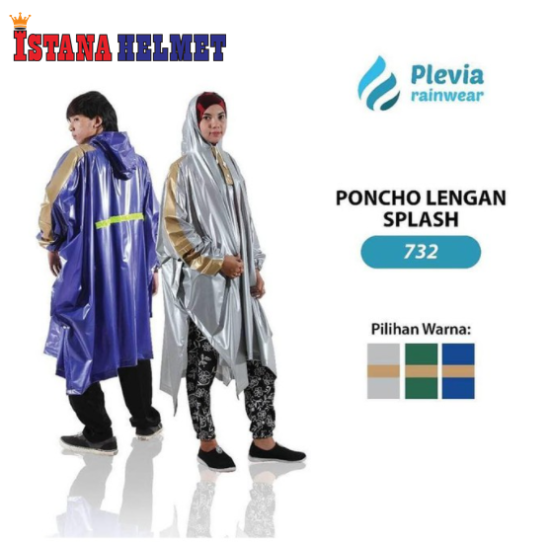 JAS HUJAN PLEVIA 732 SPLASH PONCHO GREEN