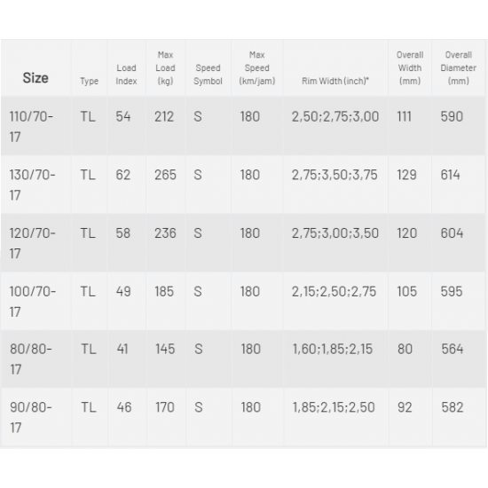 BAN FDR BLAZE 100/70-17