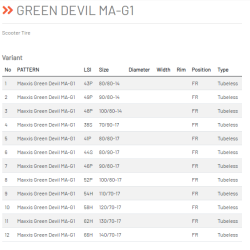 BAN MAXXIS MA-G1 90/80-14