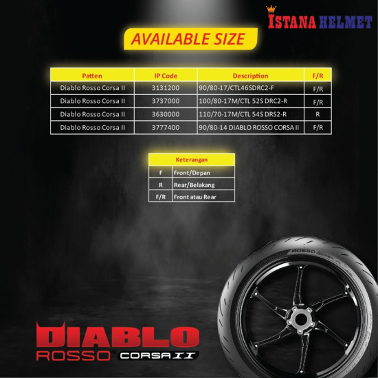 BAN PIRELLI DIABLO ROSSO CORSA 110/70-17