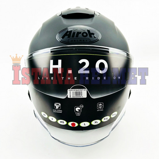 AIROH H.20 BLACK MATT (L)