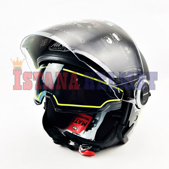 AIROH HELIOS FLOU BLACK GLOSS/MATT (L) AIROH HELIOS FLOU BLACK GLOSS/MATT (L)