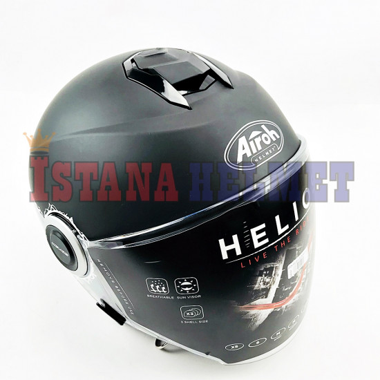 AIROH HELIOS FLOU BLACK GLOSS/MATT (L) AIROH HELIOS FLOU BLACK GLOSS/MATT (L)