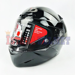 KYT TT-COURSE PLAIN BLACK (L)