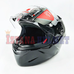 KYT TT-COURSE PLAIN BLACK (L)