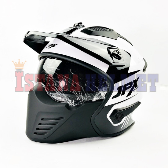 JPX MX-726 WHITE/BLACK (L)