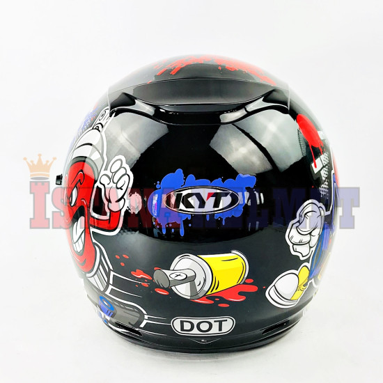 KYT DJ MAXI R #04 BLACK/RED (L)