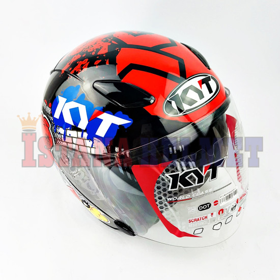 KYT DJ MAXI R #04 BLACK/RED (M)