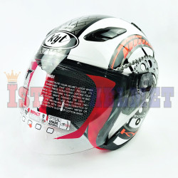 KYT DJ-MARU #18 WH/RD (L)