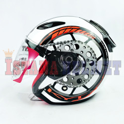 KYT DJ-MARU #18 WH/RD (L)