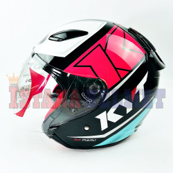 KYT DJ-MARU #17 BK/AQUA BL/FUXIA (L)