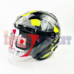 KYT GALAXY FLAT R # MATRIX BK/YL (L)