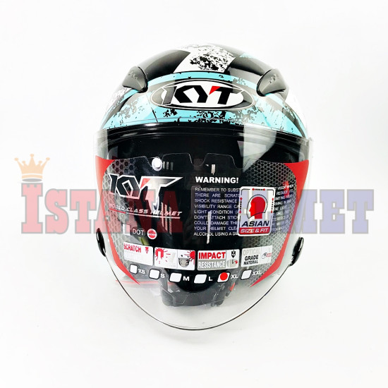 KYT GALAXY FLAT R #05 BK/AQUA (M)