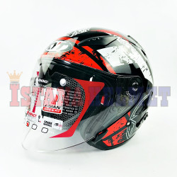 KYT GALAXY FLAT R #05 BK/RD FL (M) KYT GALAXY FLAT R #05 BK/RD FL (M)