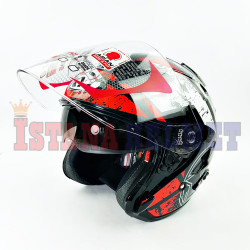 KYT GALAXY FLAT R #05 BK/RD FL (L) KYT GALAXY FLAT R #05 BK/RD FL (L)