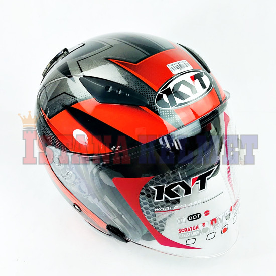 KYT GALAXY FLAT R # ASYMETRIC BK/RD (L)