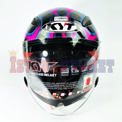 KYT GALAXY FLAT R # FLAME BK/FUXIA (M)