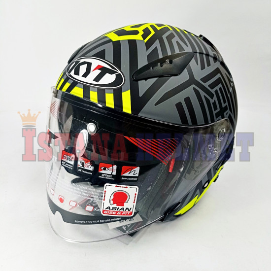 KYT GALAXY FLAT R # NEON G.GRY MT/YL (L)