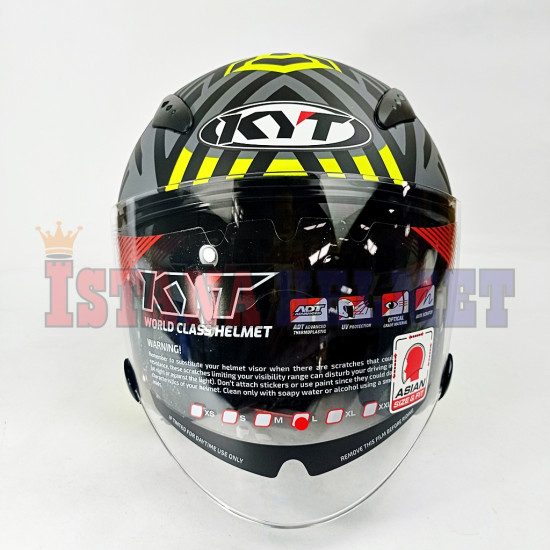 KYT GALAXY FLAT R # NEON G.GRY MT/YL (L)