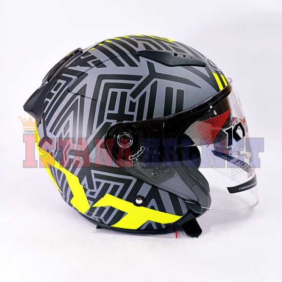 KYT GALAXY FLAT R # NEON G.GRY MT/YL (L)