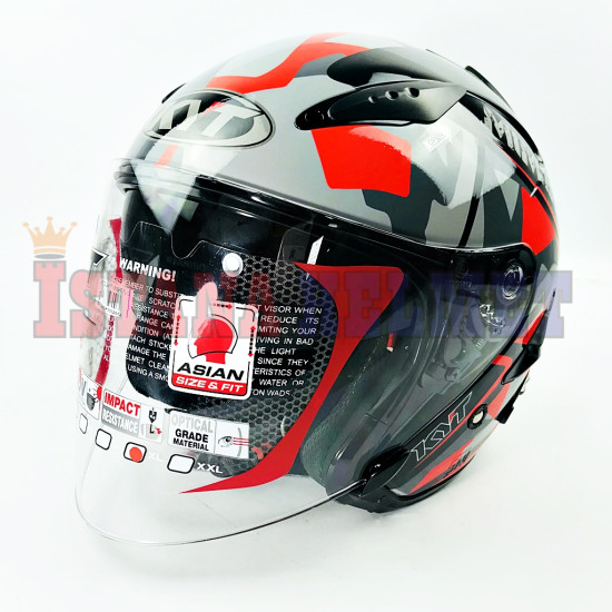 KYT GALAXY FLAT VSR # BK/RD FL (XL) KYT GALAXY FLAT VSR # BK/RD FL (XL)