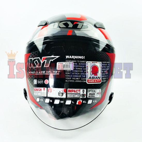KYT GALAXY FLAT VSR # BK/RD FL (XL) KYT GALAXY FLAT VSR # BK/RD FL (XL)