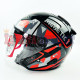 KYT GALAXY FLAT VSR # BK/RD FL (XL) KYT GALAXY FLAT VSR # BK/RD FL (XL)