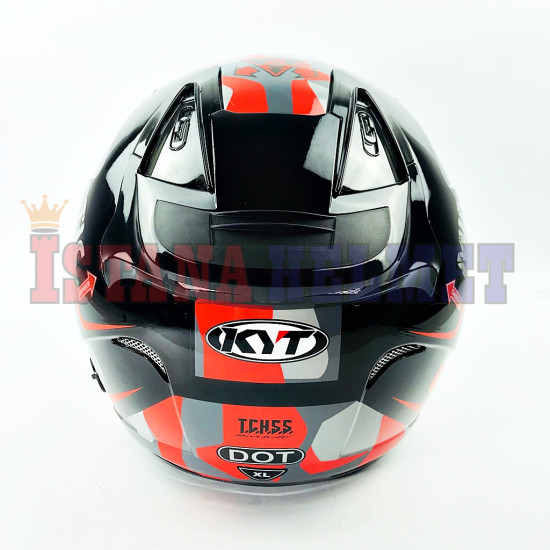 KYT GALAXY FLAT VSR # BK/RD FL (XL) KYT GALAXY FLAT VSR # BK/RD FL (XL)