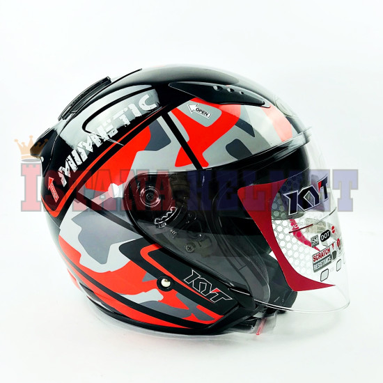 KYT GALAXY FLAT VSR # BK/RD FL (XL) KYT GALAXY FLAT VSR # BK/RD FL (XL)