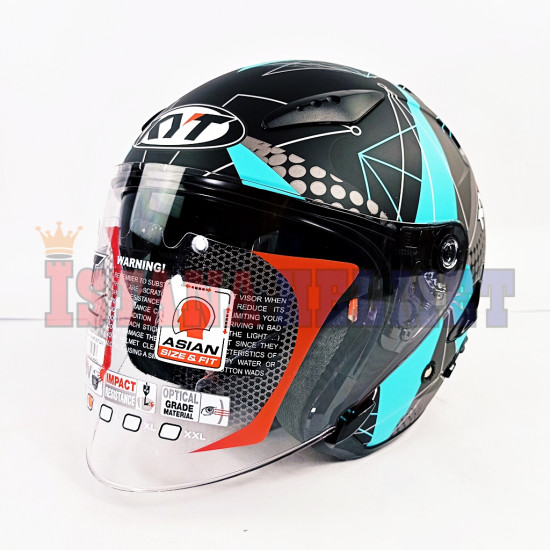 KYT GALAXY FLAT VSR # MATRIX BK MT/AQUA (L)