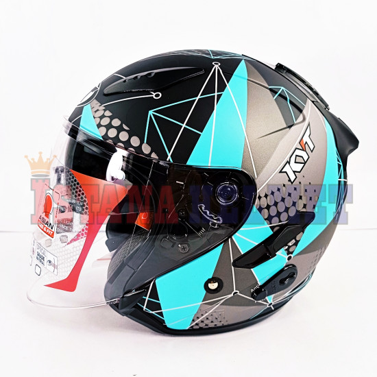 KYT GALAXY FLAT VSR # MATRIX BK MT/AQUA (L)