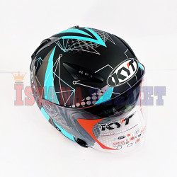 KYT GALAXY FLAT R # MATRIX BK MT/AQUA (L)
