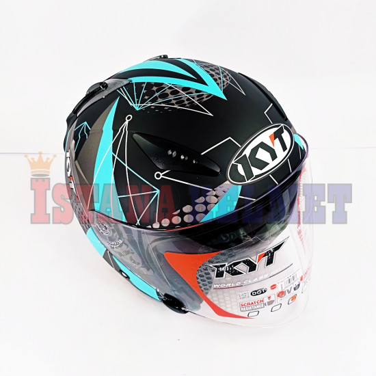 KYT GALAXY FLAT VSR # MATRIX BK MT/AQUA (L)