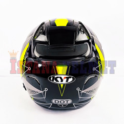 KYT GALAXY FLAT R # MATRIX BK/YL (L)