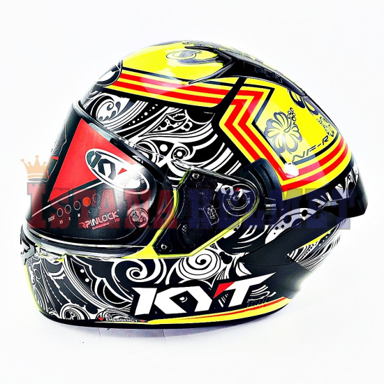 KYT NF-R # STEEL FLOWER YLW (L)