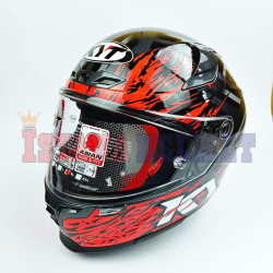 KYT STRIKER # FLAMING ANTHRACITE RED (L)