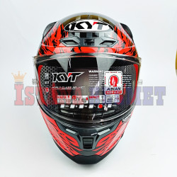 KYT STRIKER # FLAMING ANTHRACITE RED (L)