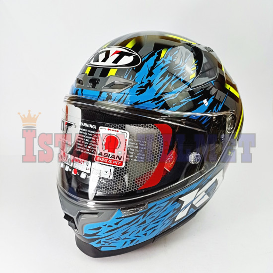 KYT STRIKER # FLAMING GREY/BL (L)