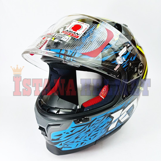 KYT STRIKER # FLAMING GREY/BL (L)