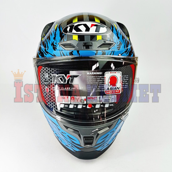 KYT STRIKER # FLAMING GREY/BL (L)