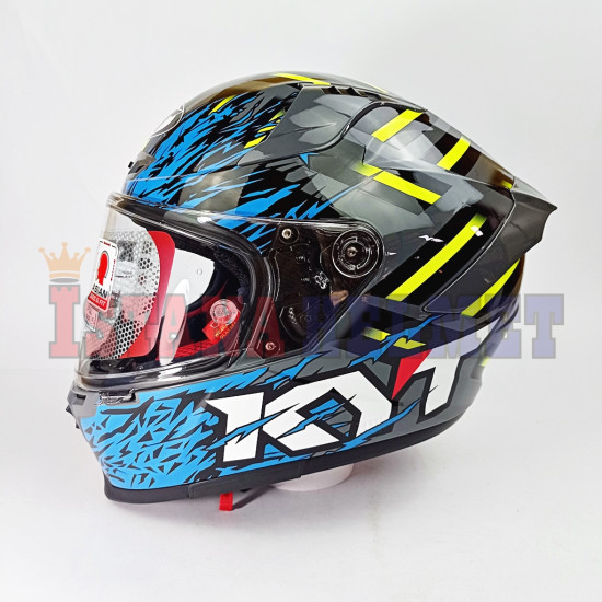 KYT STRIKER # FLAMING GREY/BL (L)