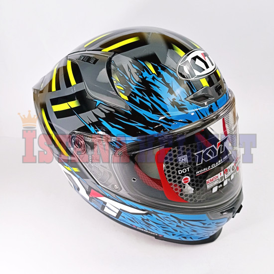 KYT STRIKER # FLAMING GREY/BL (L)