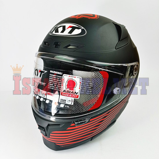 KYT STRIKER REP # AF37 MATT BK/RD (M)