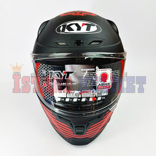 KYT STRIKER REP # AF37 MATT BK/RD (M)