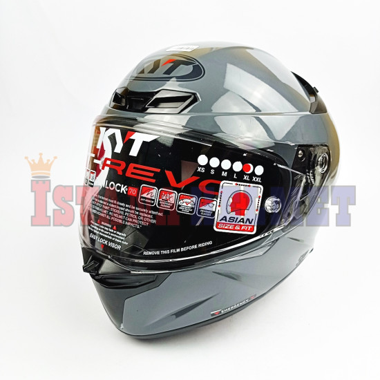 KYT TT-REVO PLAIN GORILLA GREY (XL)