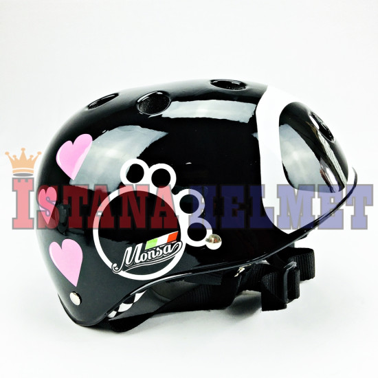 HELM MONSA BIKE # PANDA BK (CV)